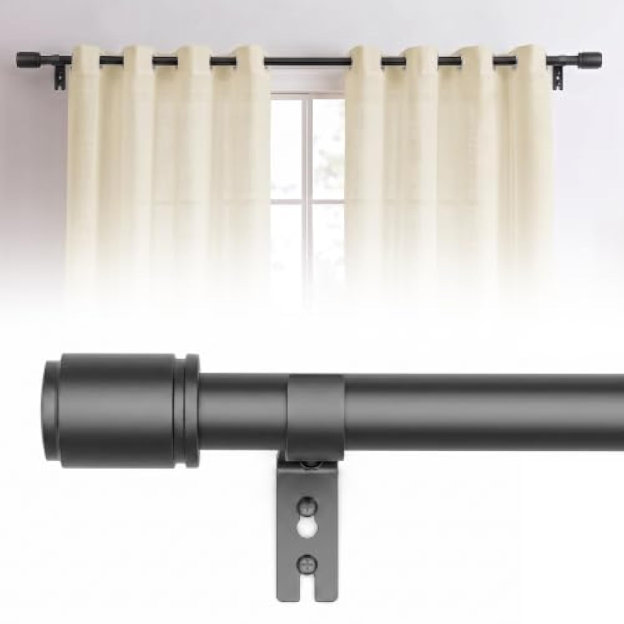 Adjustable Curtain Rod 31-56 Inch Metal